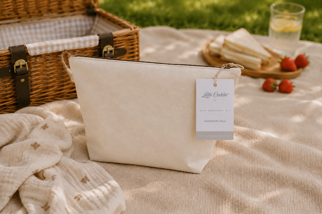 Little Caddie Co Baby Emergency Kit ready for family picnics, days out and outdoor adventures.